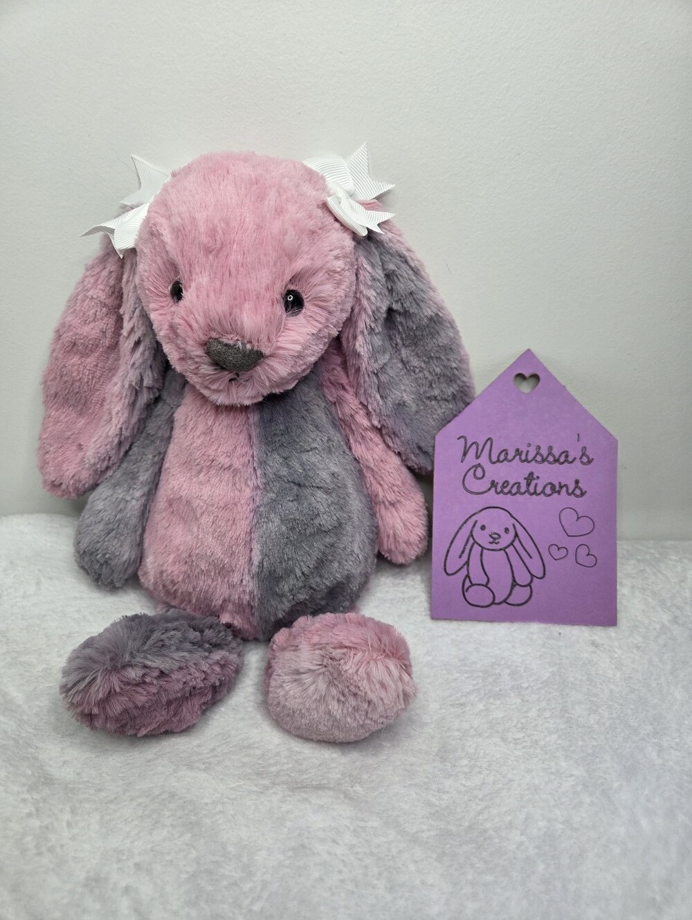 NWT Customized Jellycat Medium Bashful Bunny